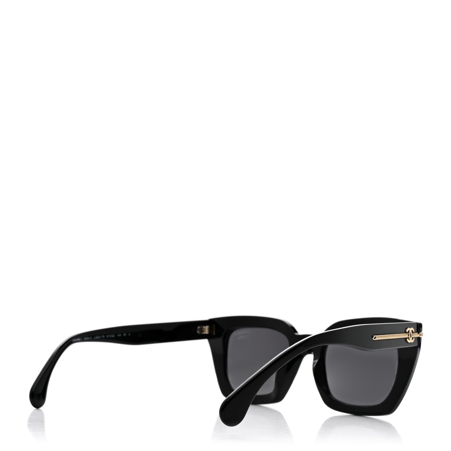 Chanel Acetate Square Sunglasses 5509-A Black 4 of 9