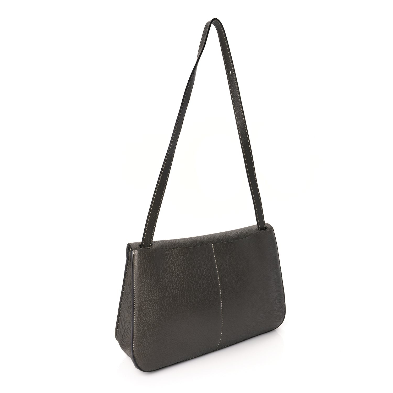 Hermes Taurillon Clemence Halzan 31 GM Etoupe 2 of 10
