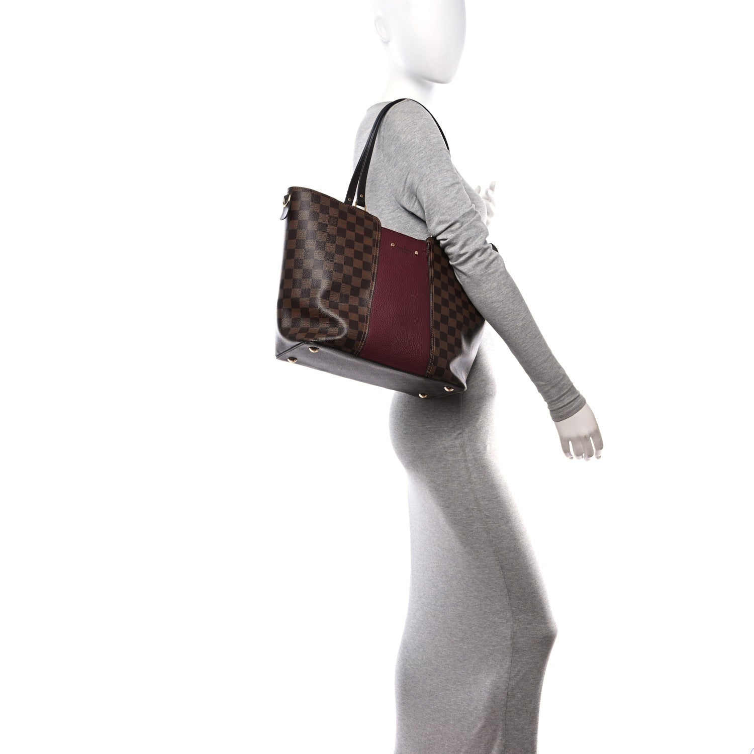 Louis Vuitton Damier Ebene Taurillon Jersey Bordeaux 2 of 12