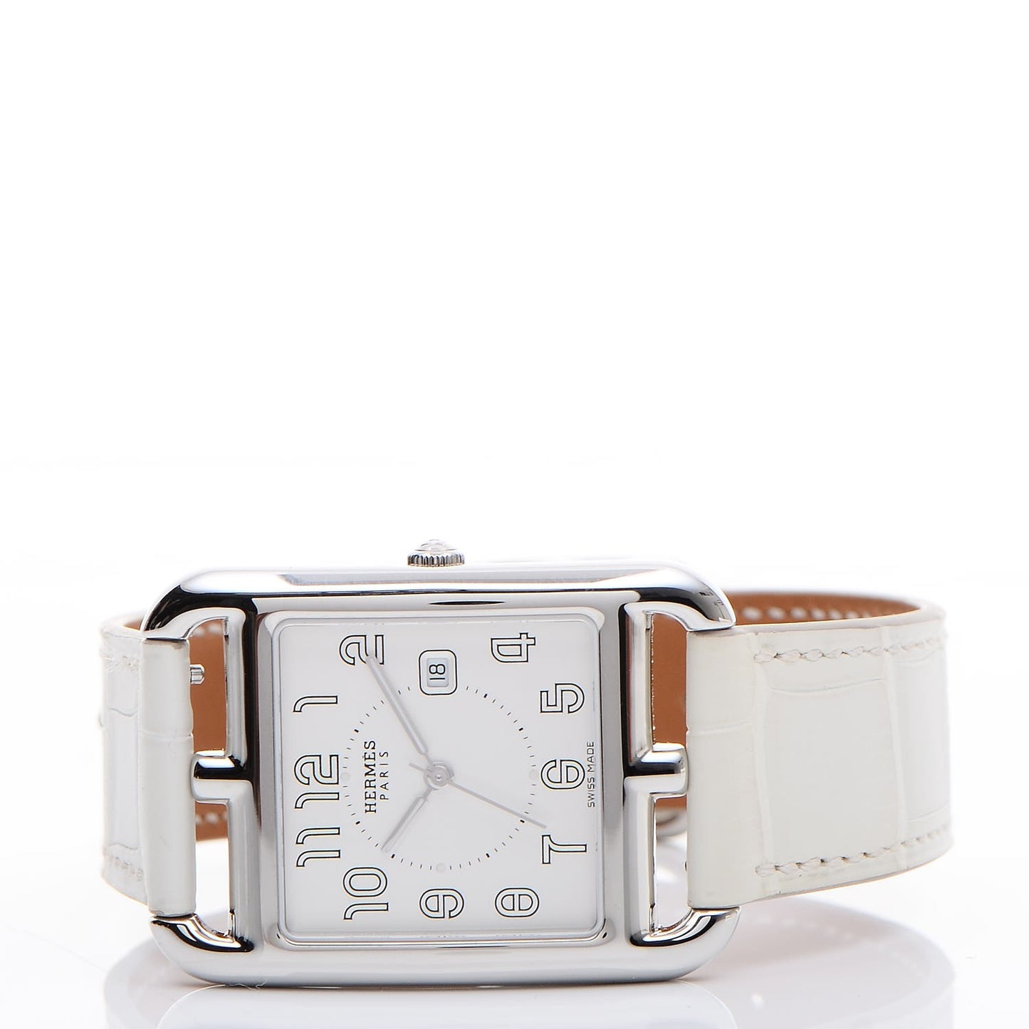 Stainless Steel Alligator 29mm Cape Cod Quartz Watch Blanc