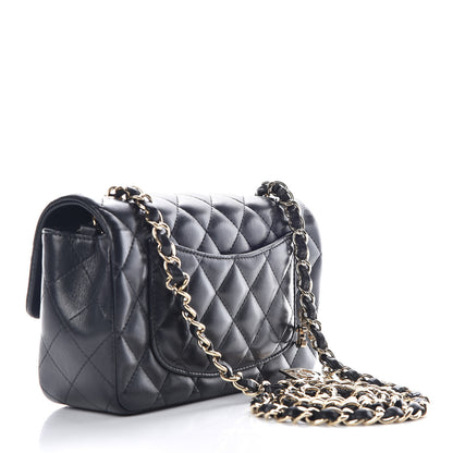 Chanel Lambskin Quilted Valentine Charms Mini Rectangular Flap Black 3 of 9