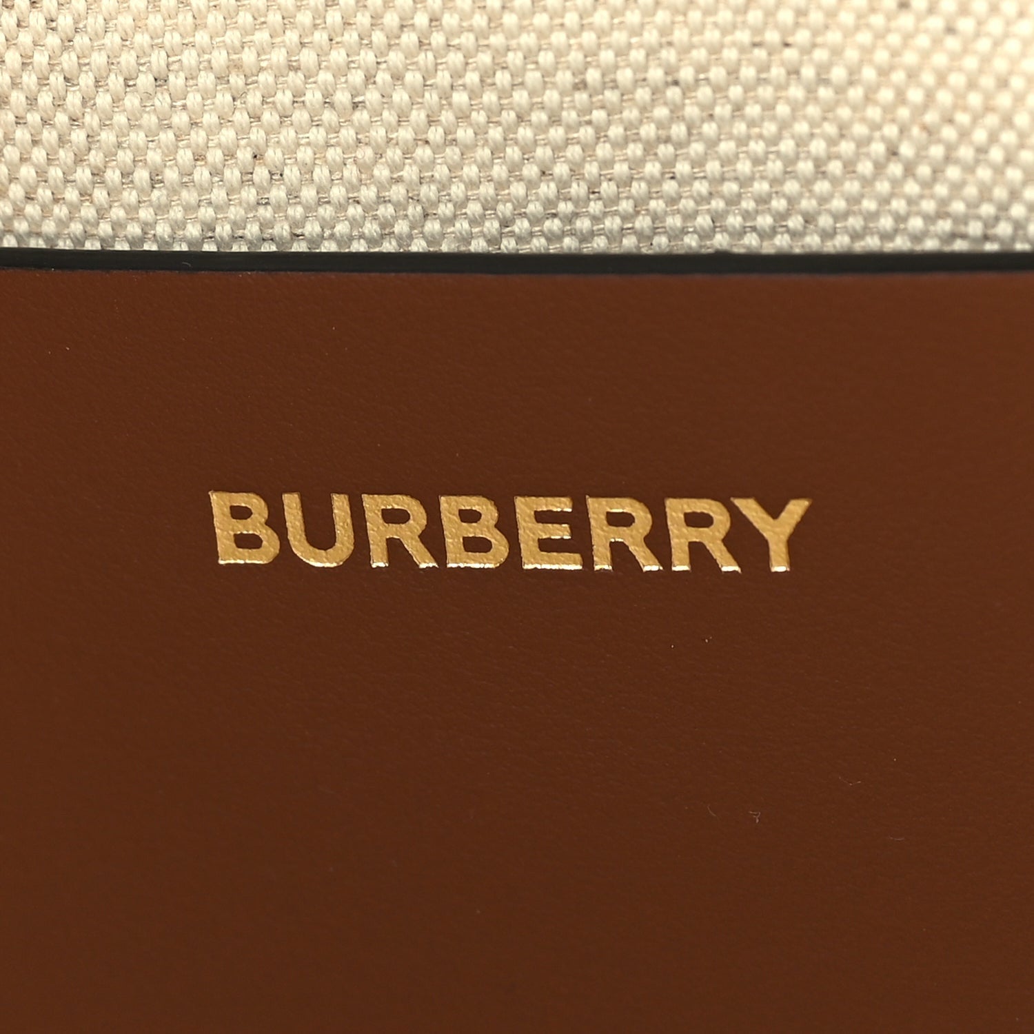 Burberry Canvas Smooth Calfskin Medium Two Tone Freya Tote Brown 5 of 8