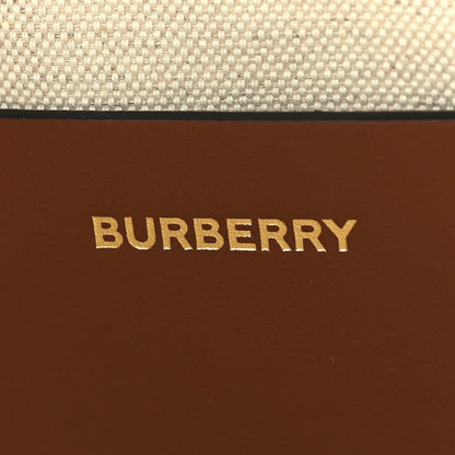Burberry Canvas Smooth Calfskin Medium Two Tone Freya Tote Brown 5 of 8
