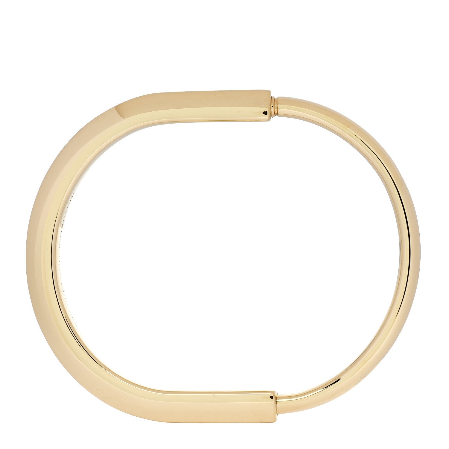Tiffany 18K Yellow Gold Diamond Tiffany Lock Bangle Bracelet 3 of 6