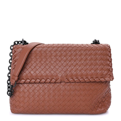 Bottega Veneta Nappa Intrecciato Olimpia Shoulder Bag Noce 1 of 7