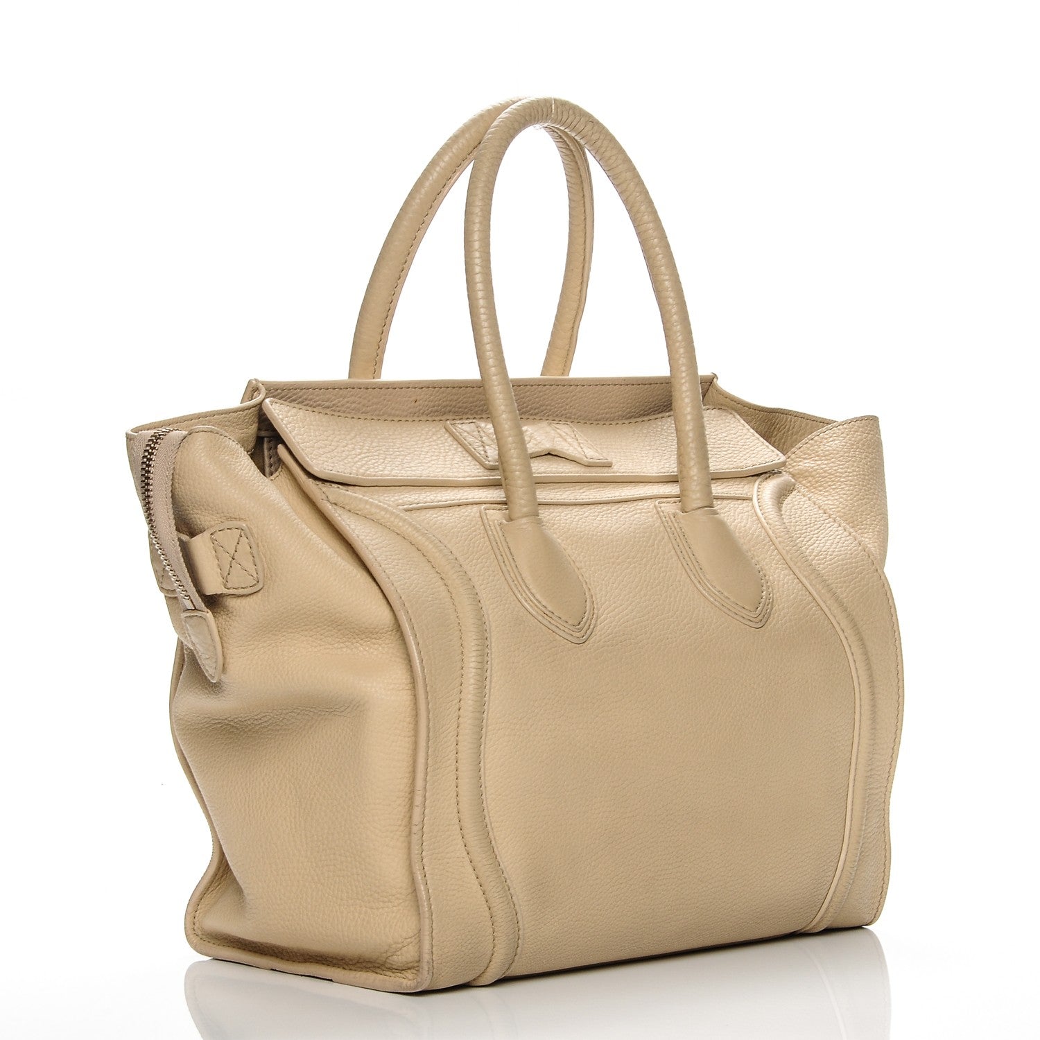 Celine Pebbled Calfskin Mini Luggage Cream 3 of 10