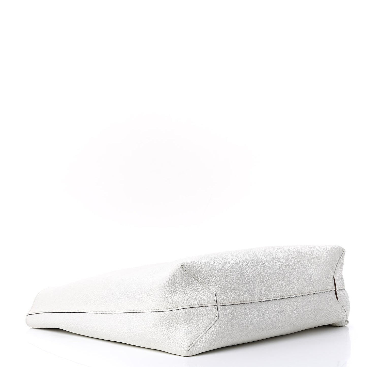 Taurillon Clemence Double Sens 36 Reversible Tote Canopee White