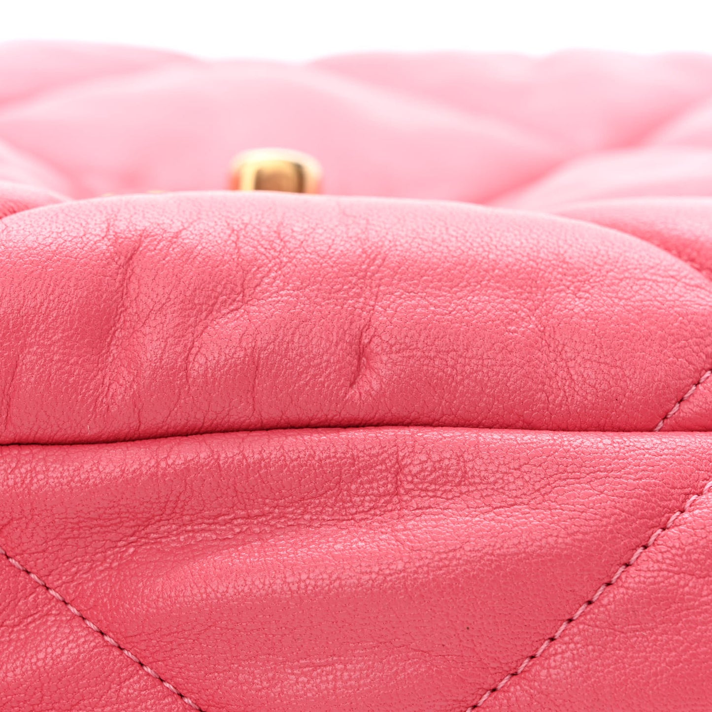 Goatskin Quilted Large Chanel 19 Flap Dark Pink
