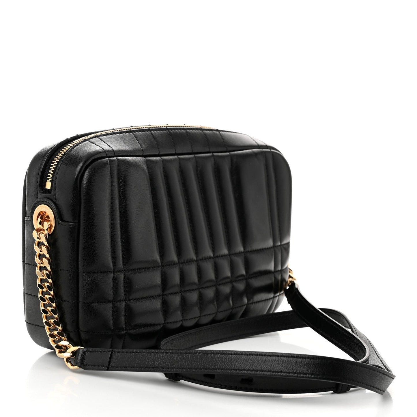 Calfskin Quilted Small Lola Camera Bag Black