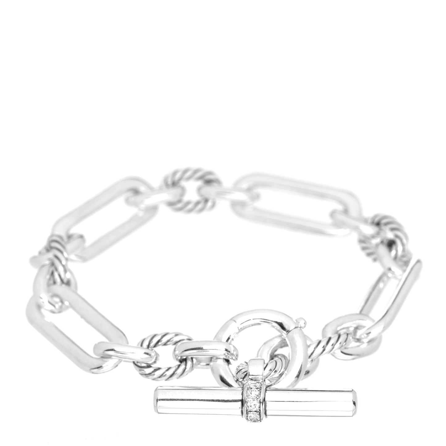 Sterling Silver Diamond Lexington Chain Bracelet