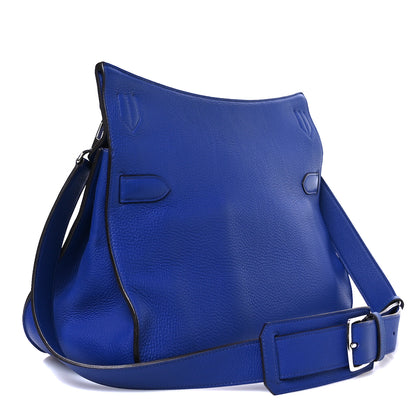 Hermes Taurillon Clemence Jypsiere 34 Bleu Electrique 3 of 11
