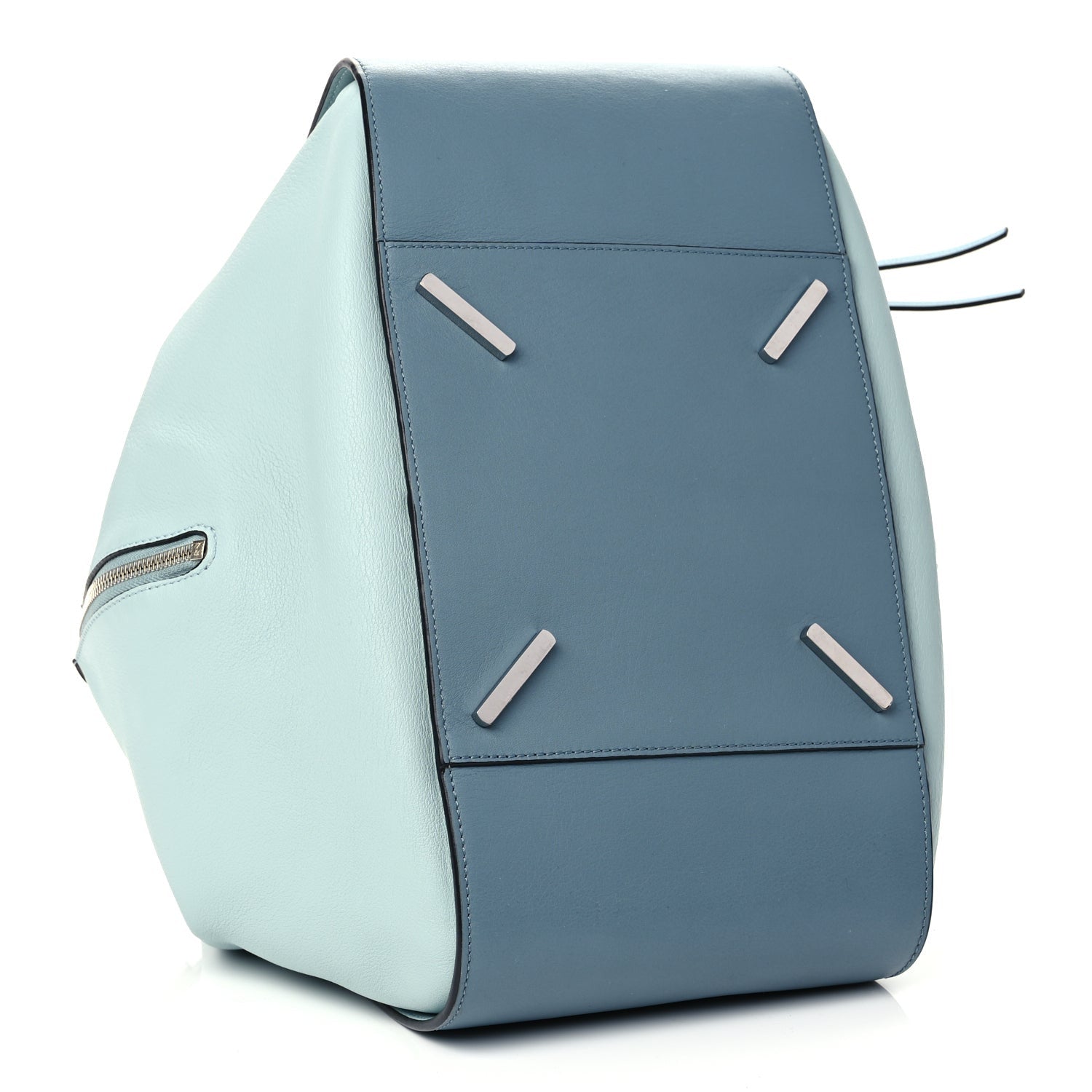 Loewe Calfskin Large Hammock Shoulder Bag Aqua Light Blue Stone 3 of 9