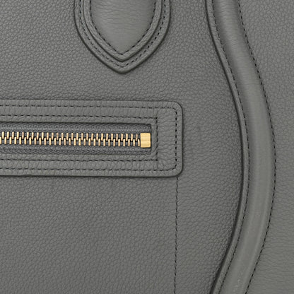 Celine Baby Drummed Calfskin Micro Luggage Kohl 11 of 12