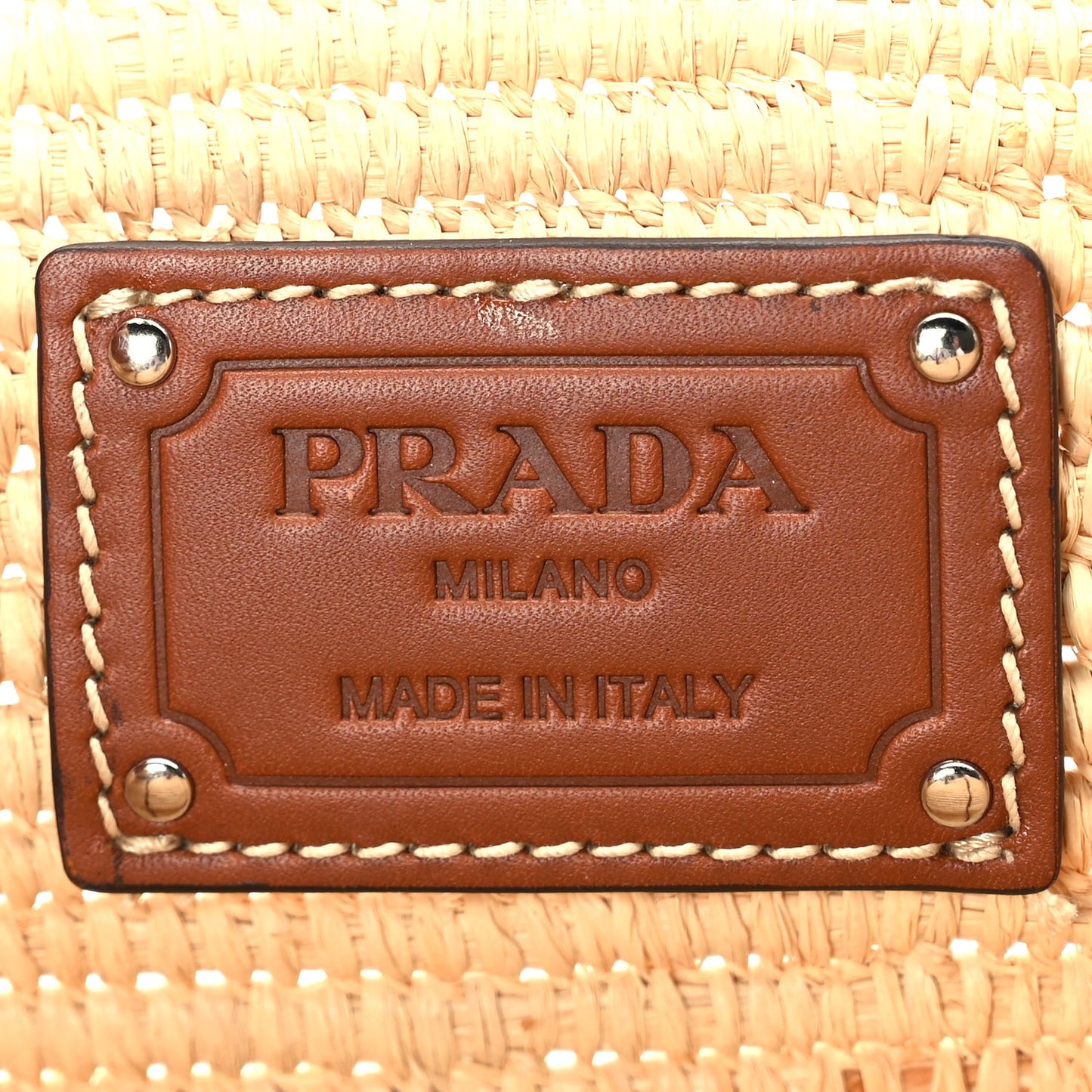 Paglia Vitello Woven Braided Basket Tote  Naturale Cognac