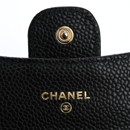 Chanel Caviar Quilted Flap Card Holder Wallet Black 6 of 9