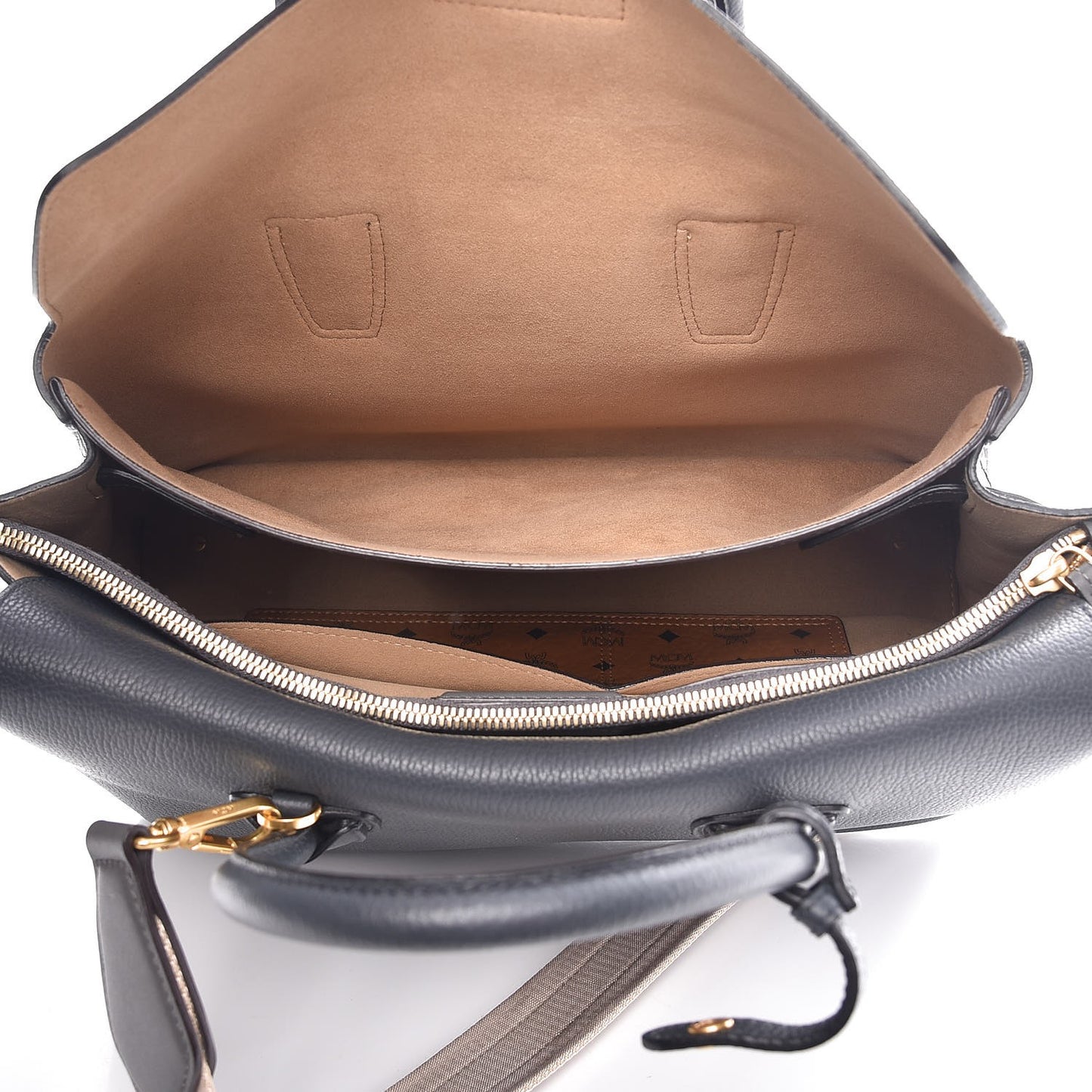 Grained Calfskin Medium Milla Tote Phantom Grey