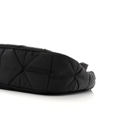 Prada Tessuto Nylon Triangle Quilted Padded Patchwork System Shoulder Bag Black 10 of 10