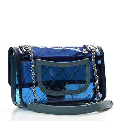 Chanel Lambskin PVC Quilted Mini Coco Splash Flap Blue 3 of 10