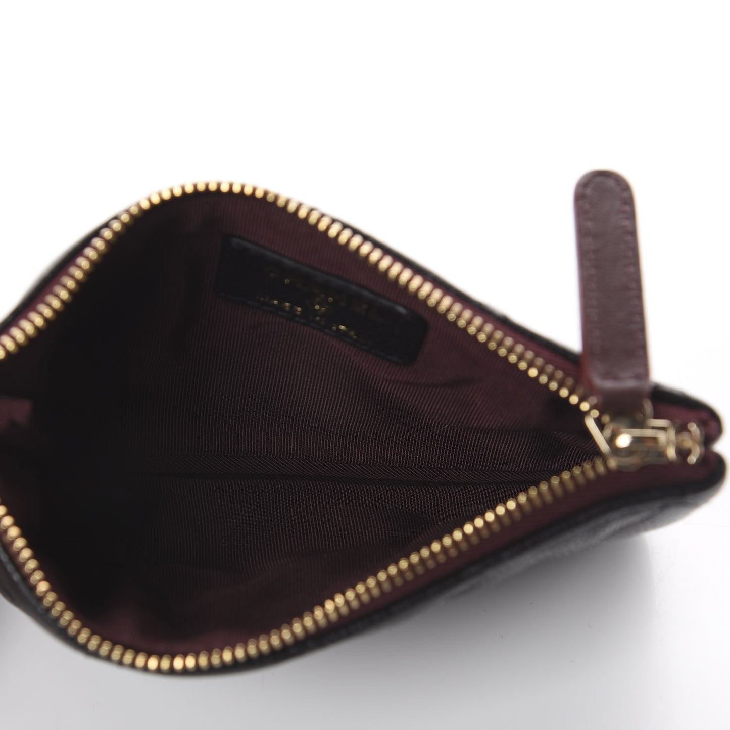 Caviar Quilted Small Cosmetic Case Black