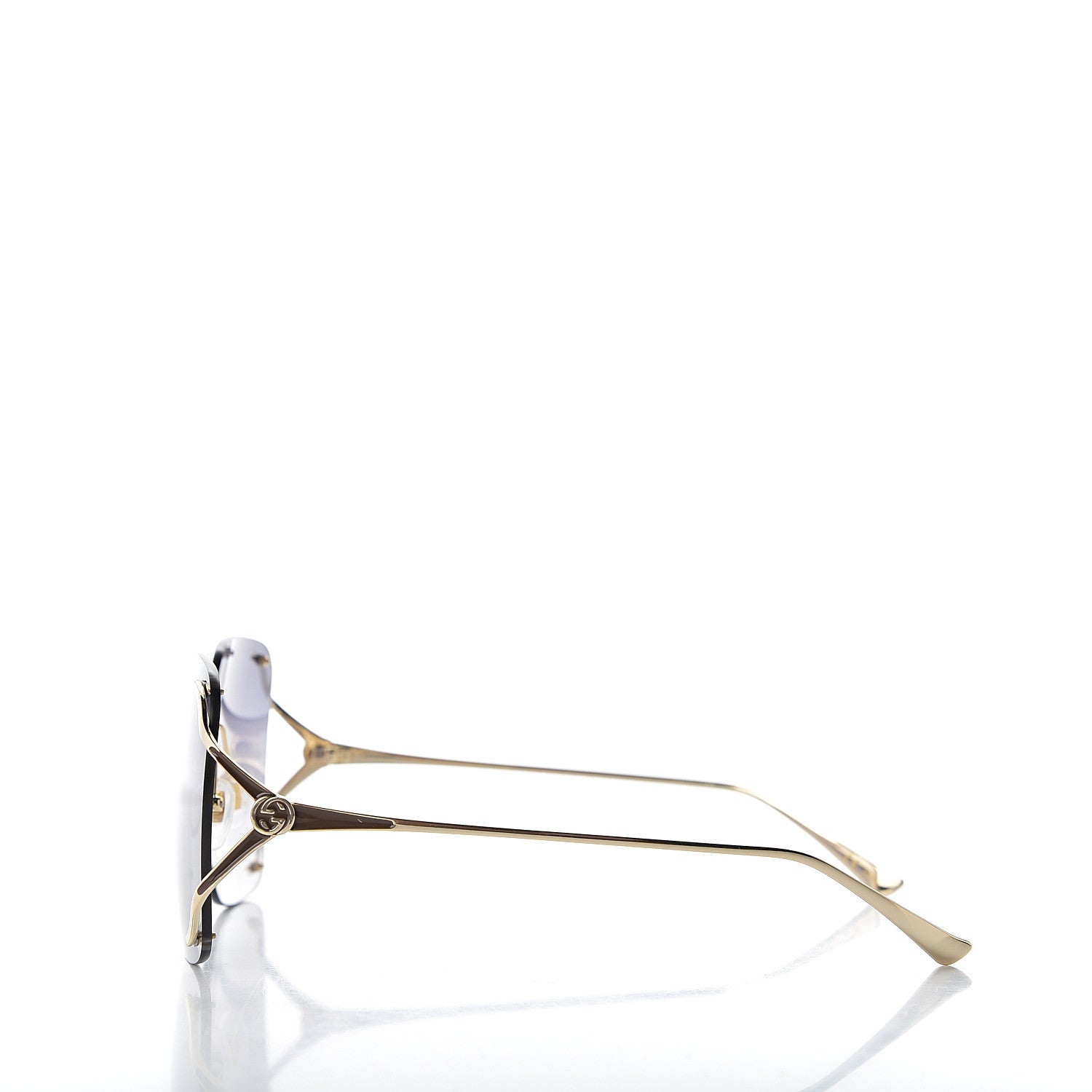 Gucci Oversized Sunglasses GG0646S Gold Black 3 of 11