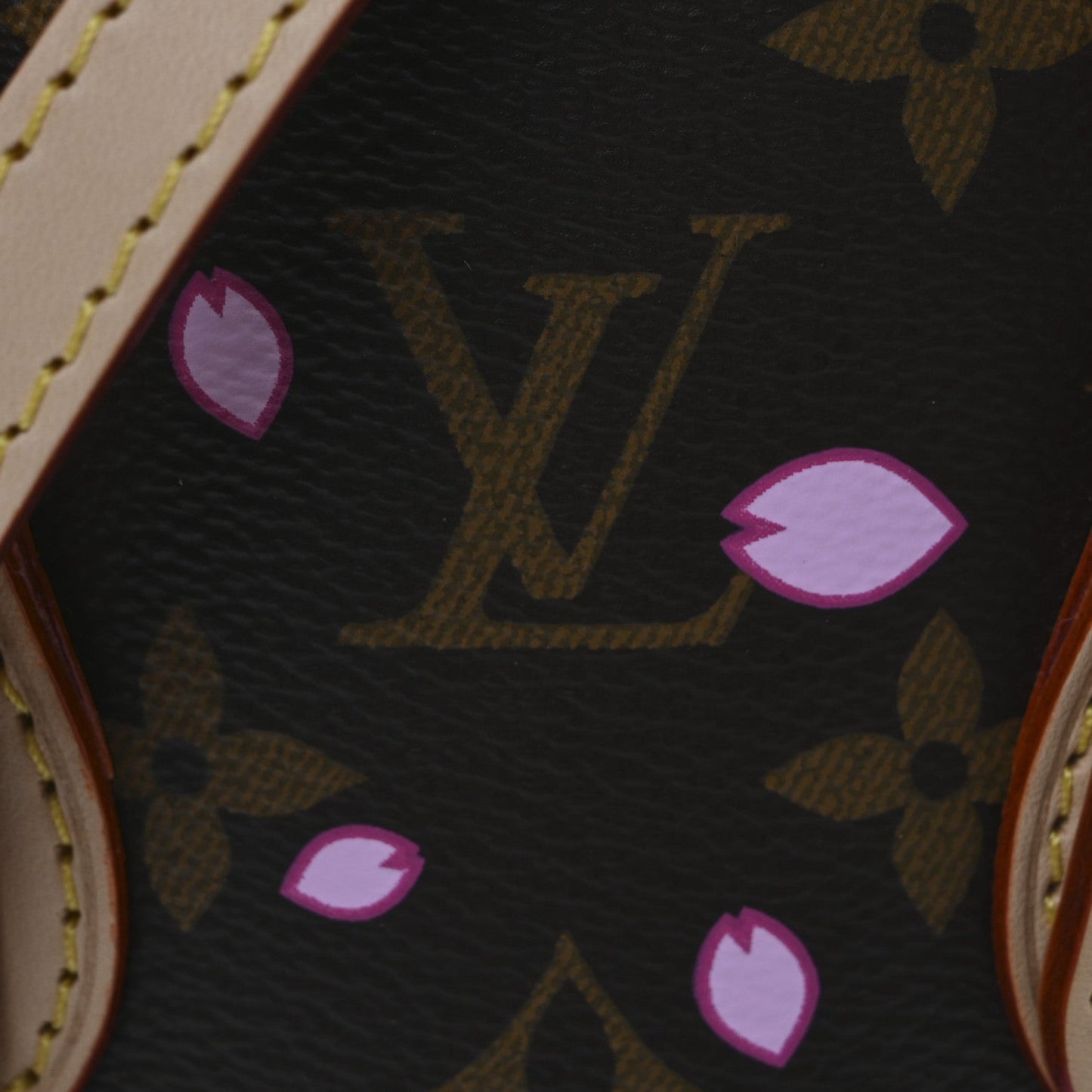 LV X TM Monogram Cherry Blossom Nano Bucket Sakura Brown