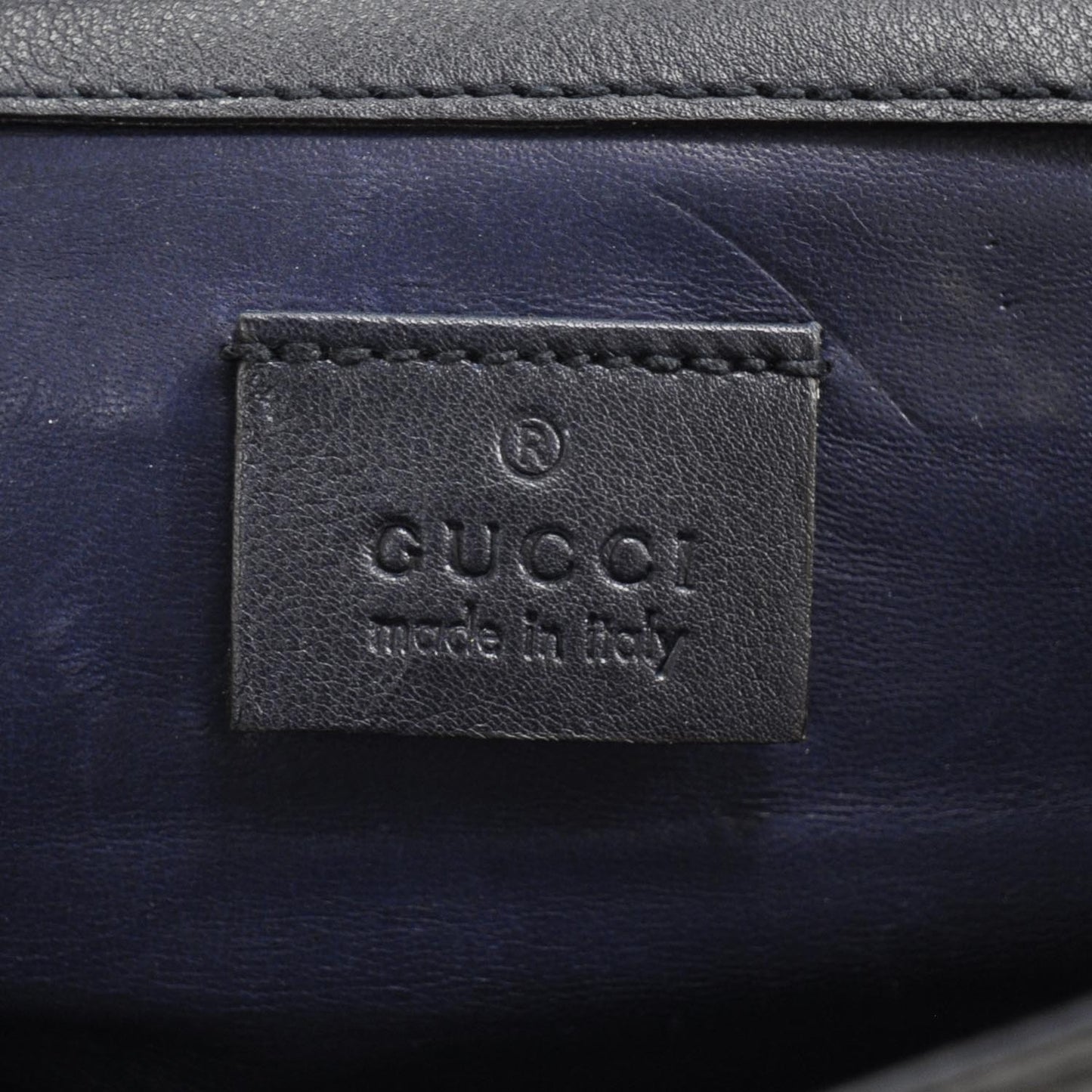 Crocodile Embossed Leather Romy Buckle Clutch