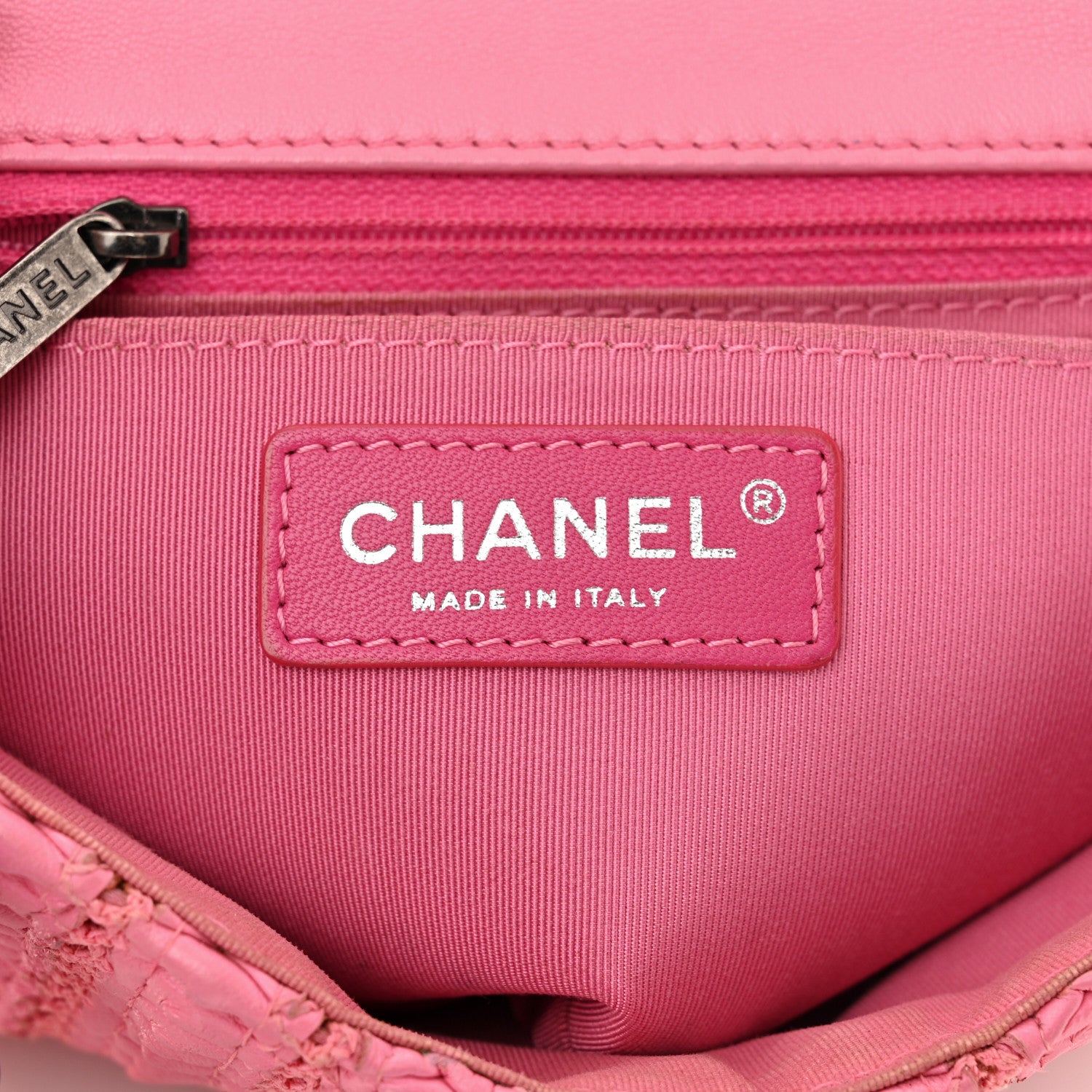 Chanel Lambskin Crochet Embroidered Mini Flap Pink 6 of 10