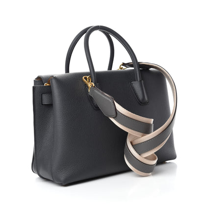 MCM Grained Calfskin Medium Milla Tote Phantom Grey 3 of 10