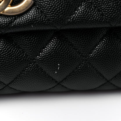 Chanel Caviar Quilted Small Coco Handle Flap Black 10 of 11