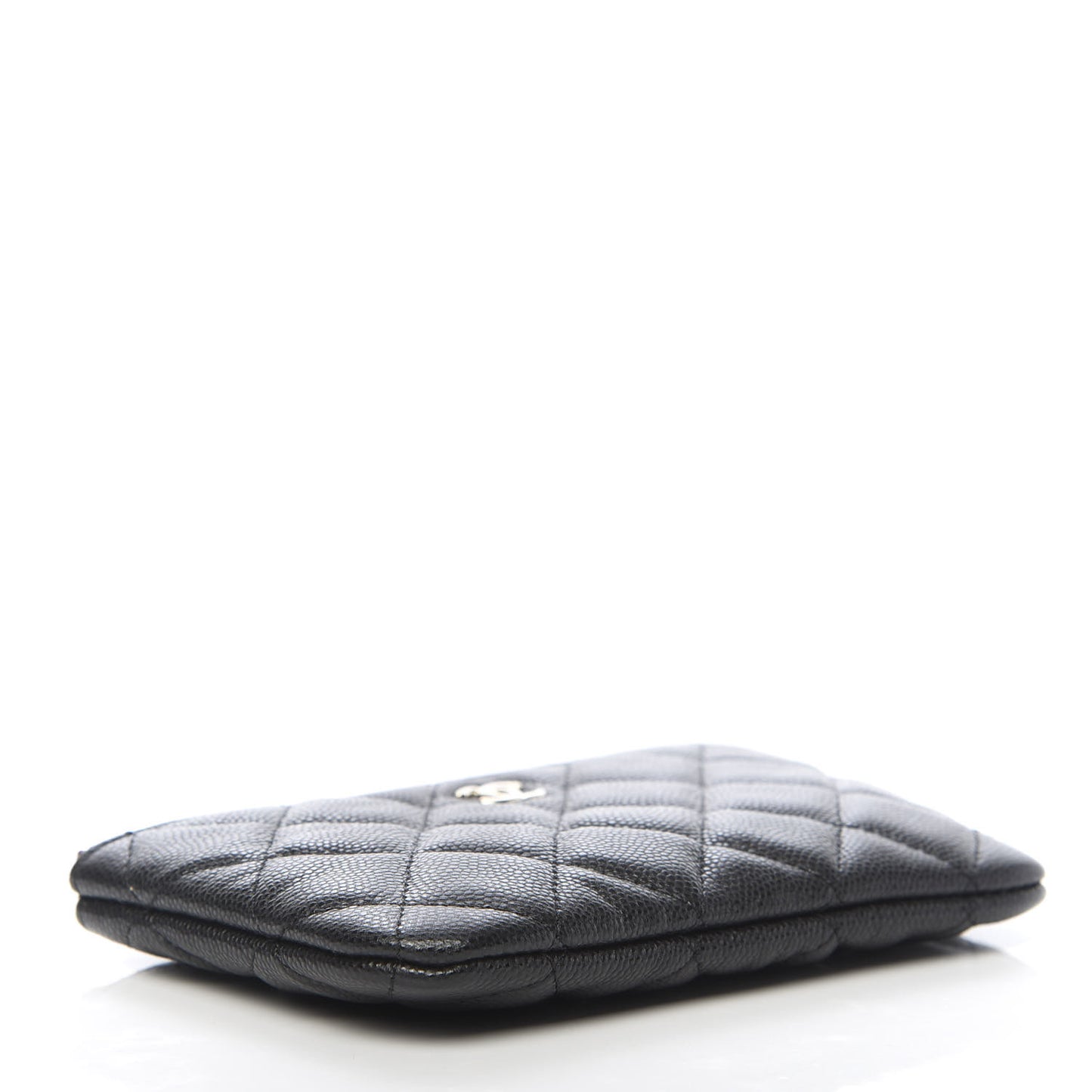 Caviar Quilted Small Cosmetic Case Black