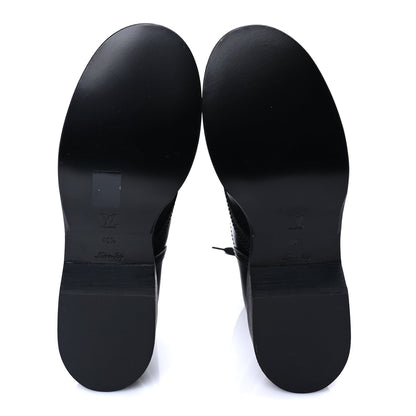 Louis Vuitton Calfskin Monogram Metropolis Flat Ranger Boots 40.5 Black 6 of 7