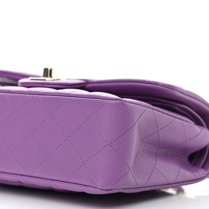 Chanel Caviar Quilted Small Double Flap Purple 10 of 11