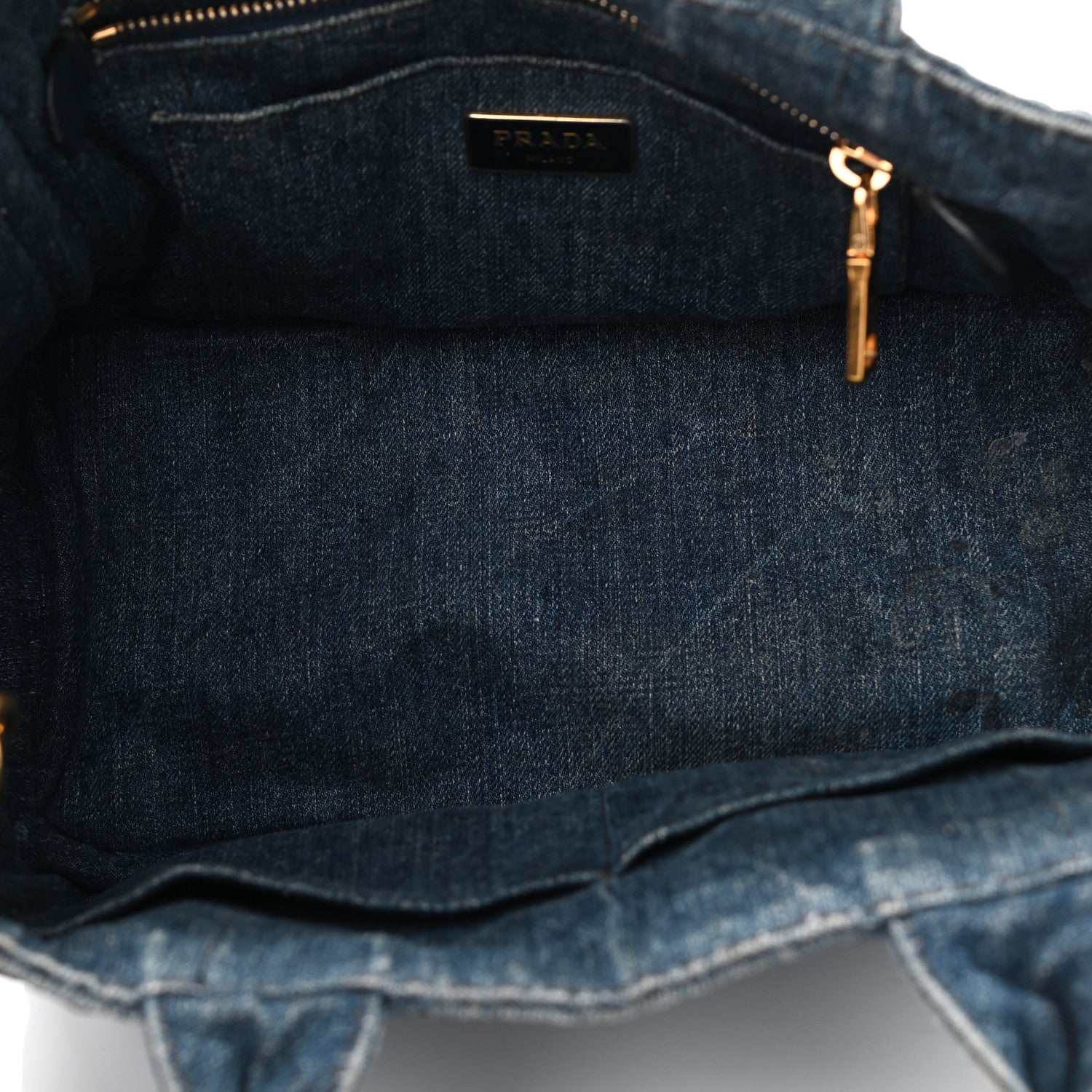 Prada Denim Small Logo Tote Avio 5 of 11