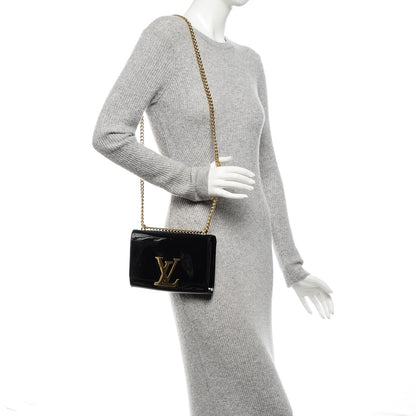 Louis Vuitton Patent Chain Louise MM Black 2 of 7