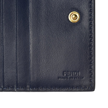 Fendi Vitello Liberty Lucido F is Fendi Compact Bi-Fold Wallet Blueberry 8 of 9