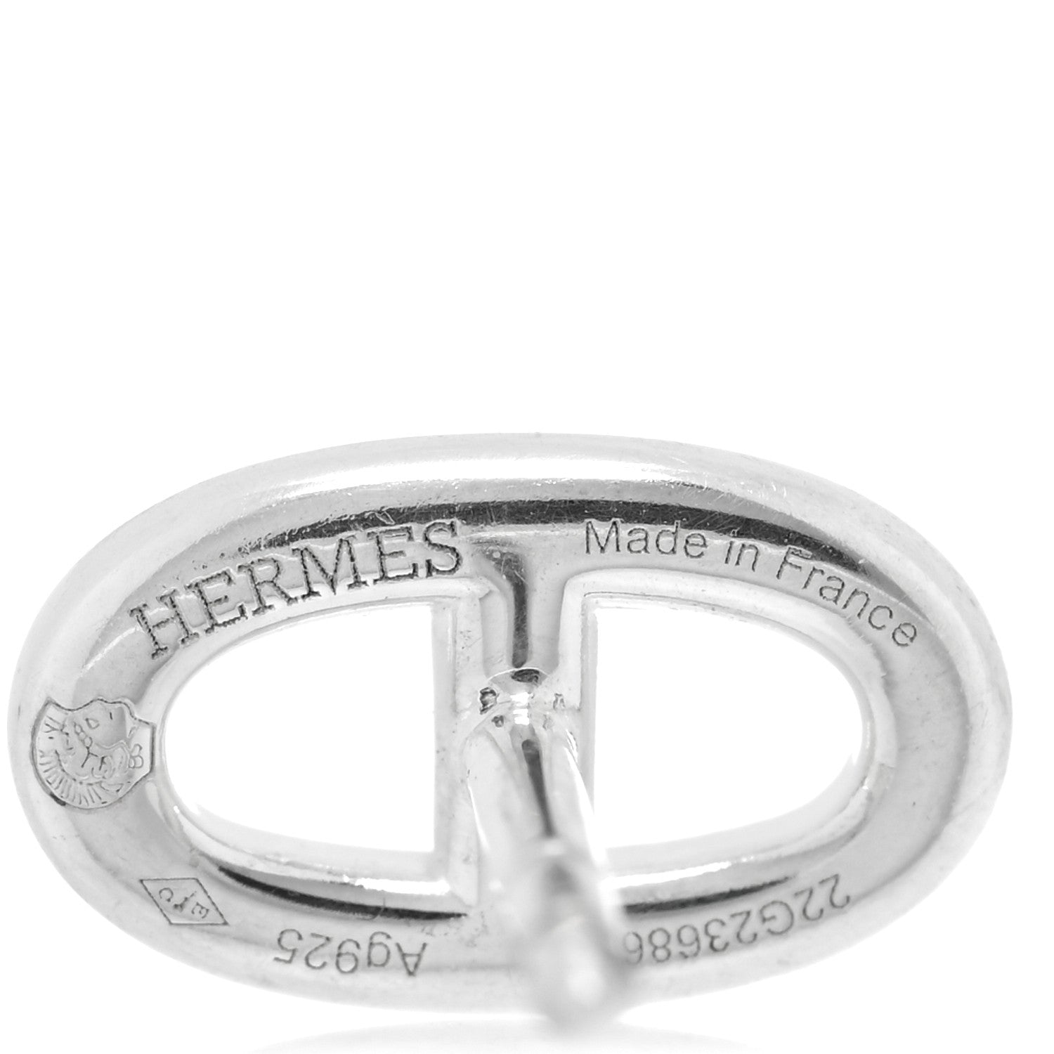 Hermes Sterling Silver TPM Farandole Earrings 4 of 5