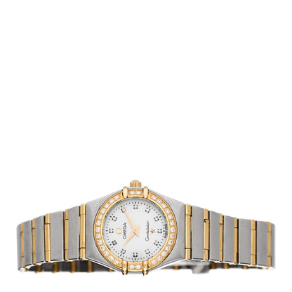 Omega Stainless Steel 18K Yellow Gold Diamond Bezel Mother of Pearl 22mm Constellation Quartz Watch 1267.75.00 2 of 5