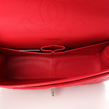 Chanel Caviar Quilted Jumbo Double Flap Red 5 of 9