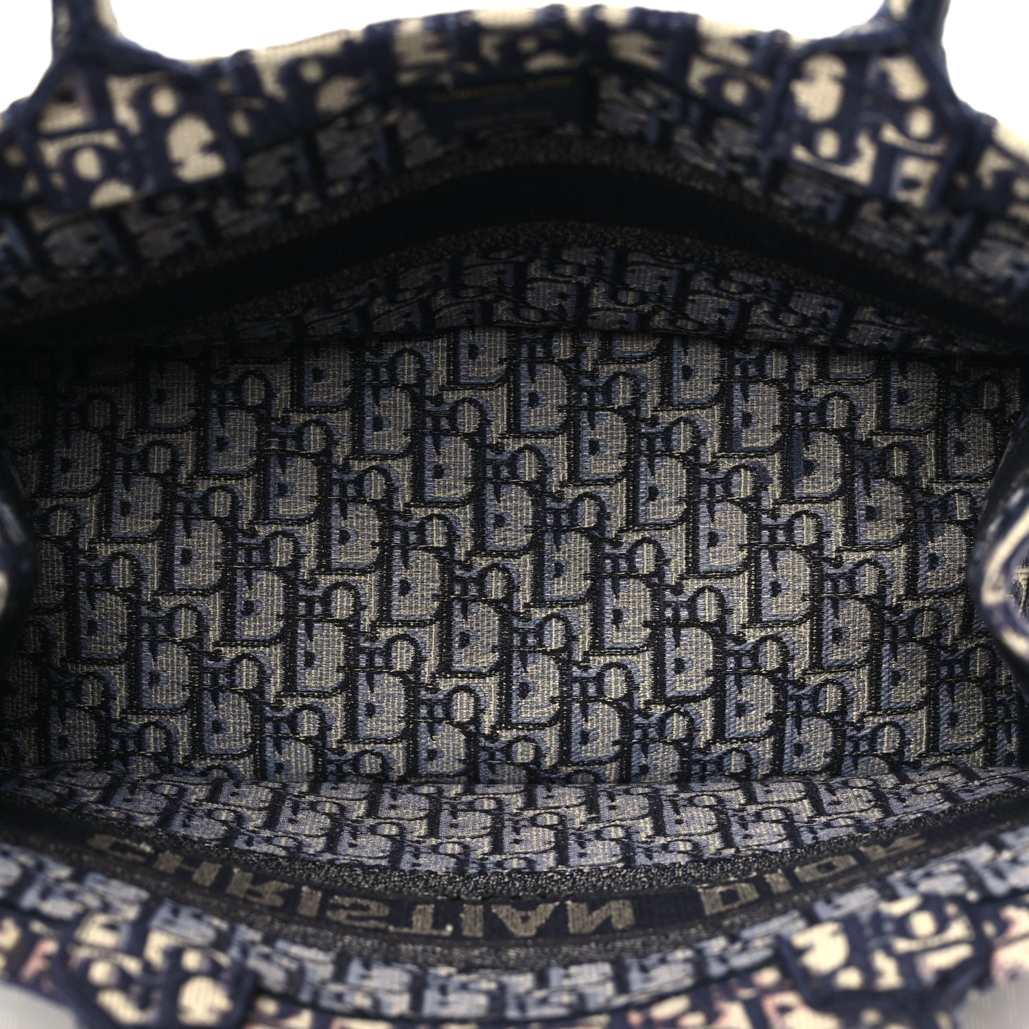 Christian Dior Oblique Medium Book Tote Blue Multicolor 4 of 9