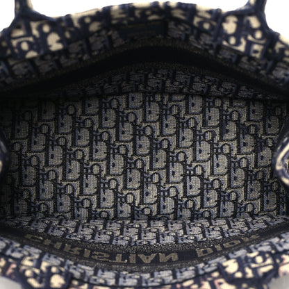 Christian Dior Oblique Medium Book Tote Blue Multicolor 4 of 9
