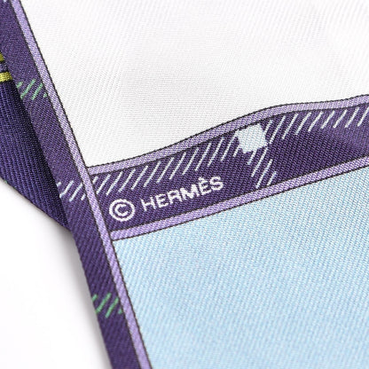 Hermes Silk Camails Twilly Violet Azur Celado 4 of 5