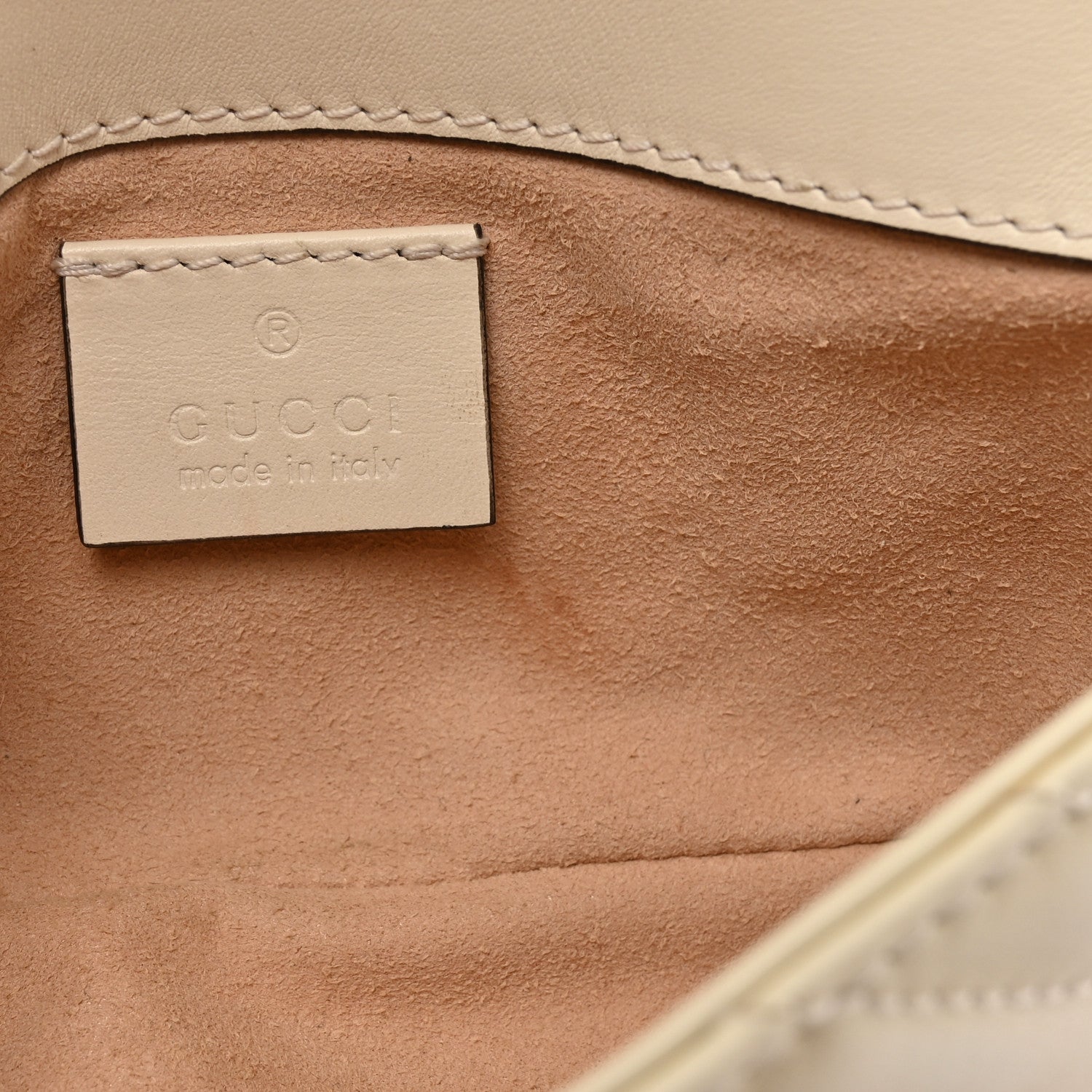 Gucci Calfskin Matelasse Super Mini GG Marmont Shoulder Bag White 11 of 14