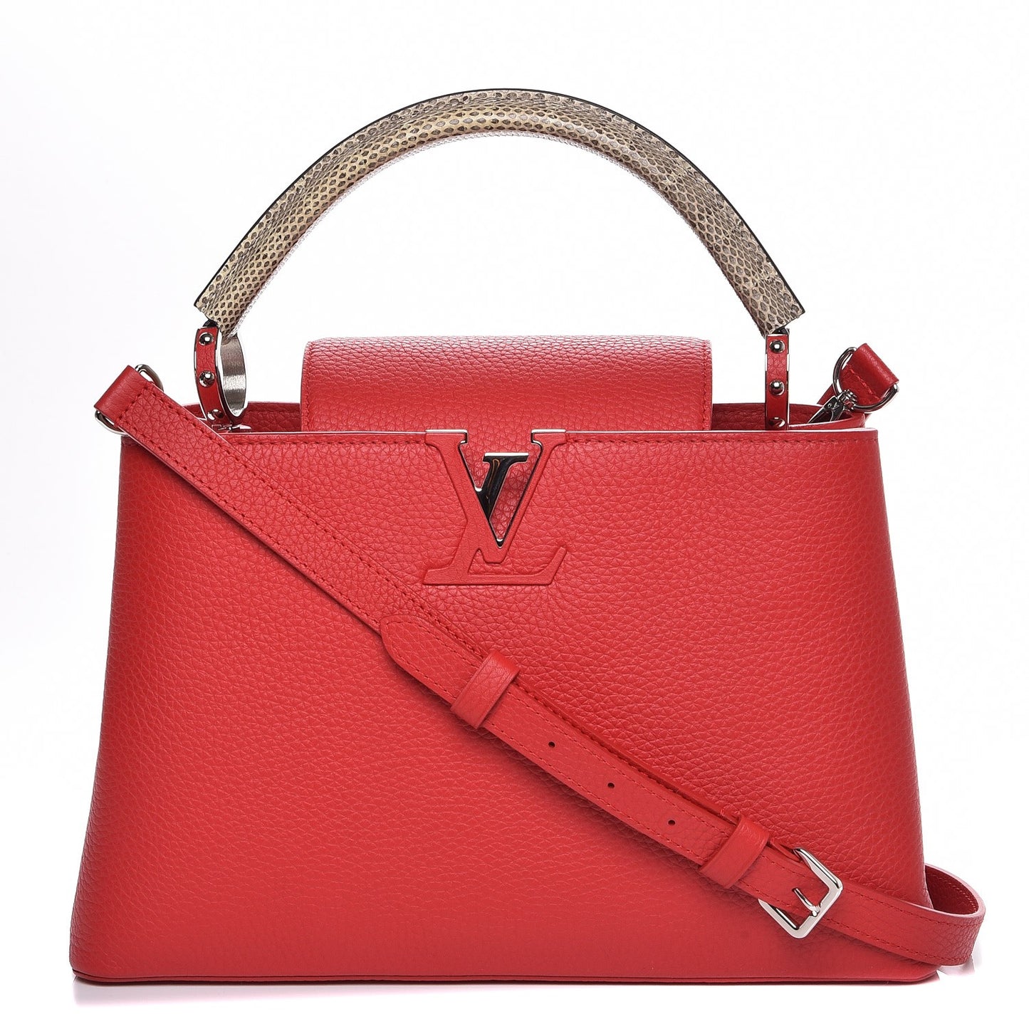 Taurillon Python Capucines PM Rubis