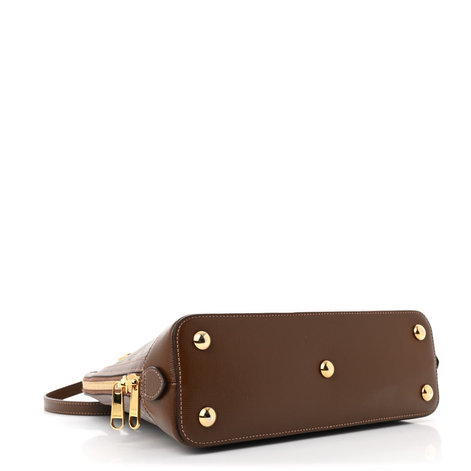 Gucci GG Supreme Monogram Azalea Calfskin Boutique Horsebit 1955 Top Handle Bag Beige Ebony Brown Sugar 4 of 7