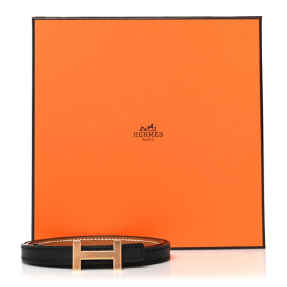 Hermes Swift Epsom 13mm Focus Belt 65 Black Gold 6 of 6