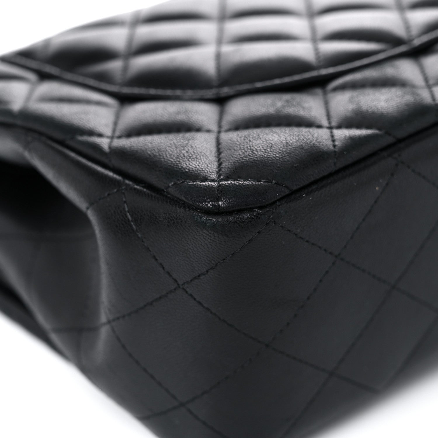 Chanel Lambskin Quilted Jumbo Double Flap Black 12 of 18