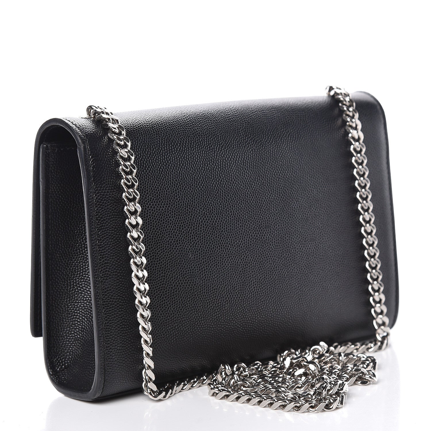 Saint Laurent Grain De Poudre Small Monogram Kate Satchel Black 3 of 10