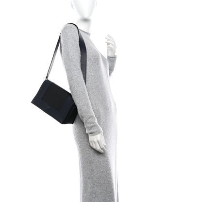 Celine Shiny Smooth Calfskin Medium Frame Shoulder Bag Black Navy 2 of 12