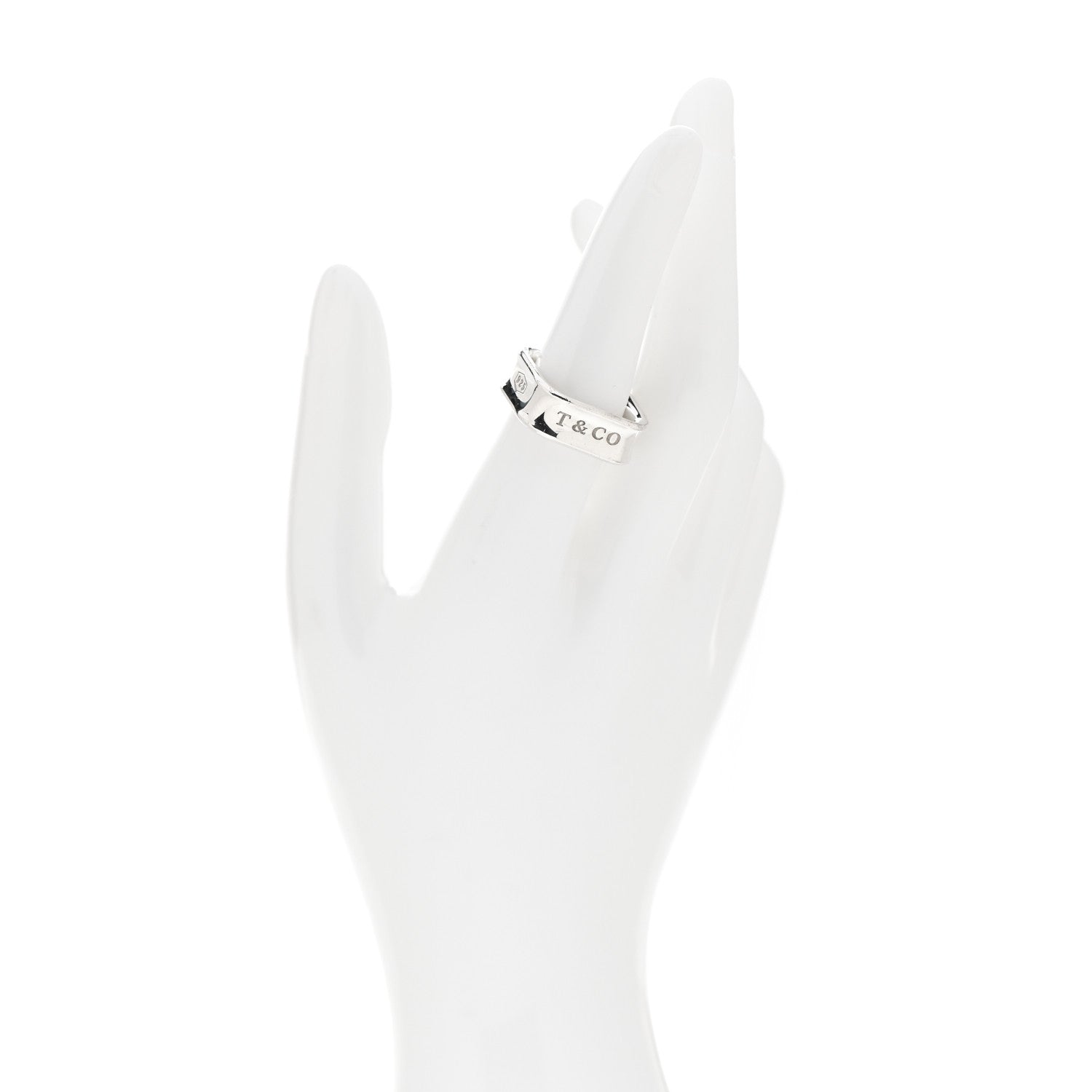 Tiffany Sterling Silver 1837 Square Ring 52 6 2 of 6