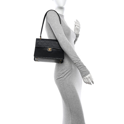 Chanel Caviar Diamond Stitched Flap Shoulder Bag Black 2 of 19